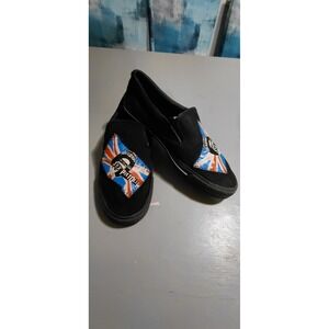 Vintage Y2K Draven Sex Pistols slip-on canvas sneakers punk rock Skate Sz. 10us